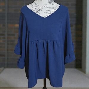 ANDREE BY UNIT Deep Blue Women's Blouse